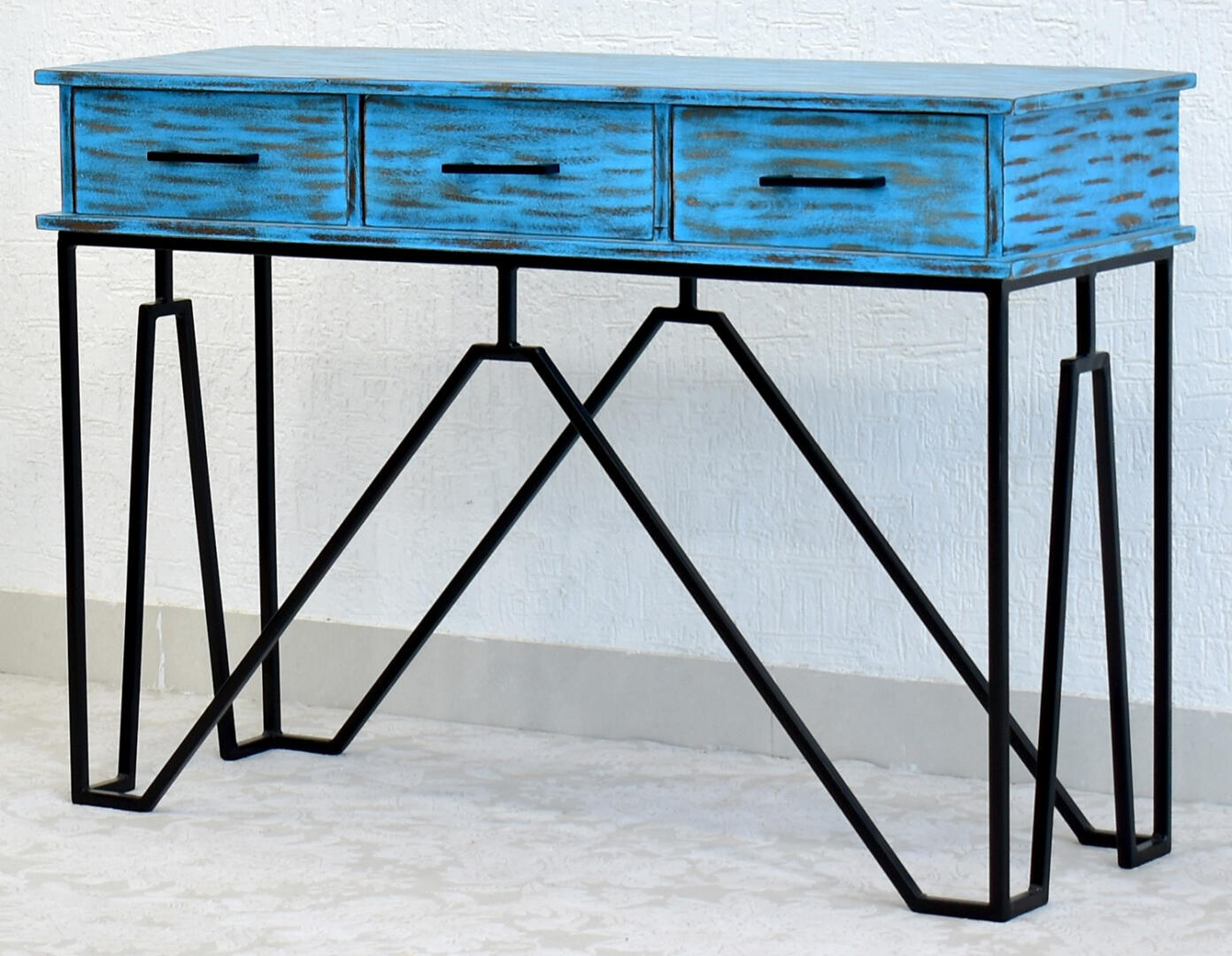 CASINO Console Hall Table-Rustic Blue